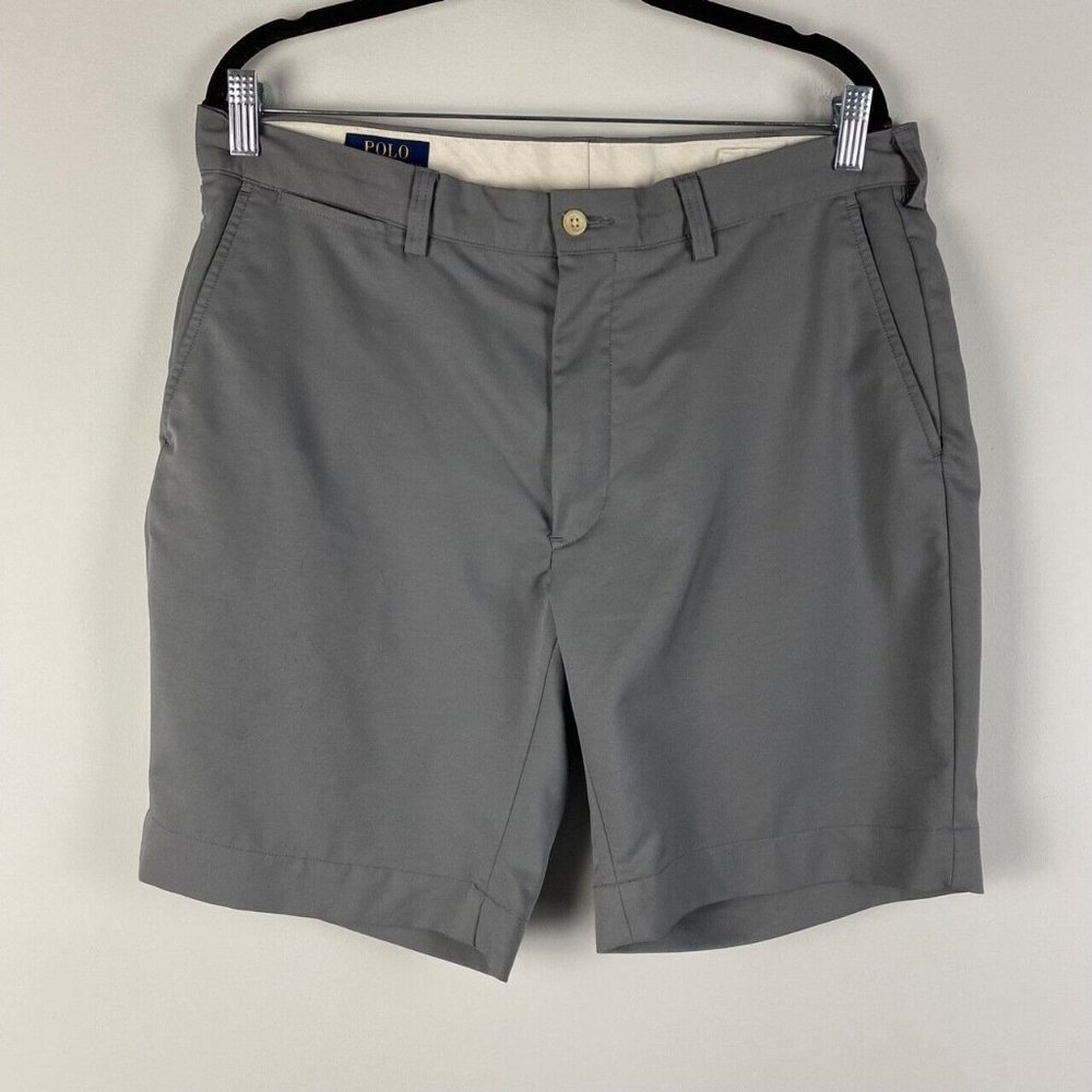 Polo Ralph Lauren Shorts Mens 35 Gray Polyester Perofrmance